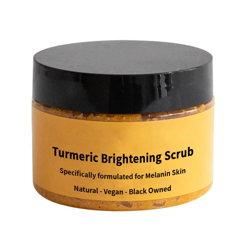 Kurkuma-bodyscrub stimuleert de huid met milde exfoliatie en diepe hydratatie