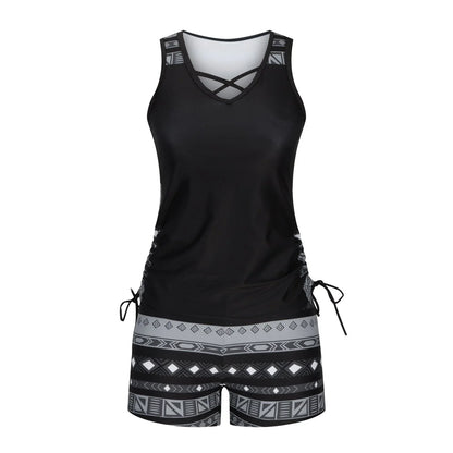 BohoBelle tankini met hoog getailleerde zwemshorts