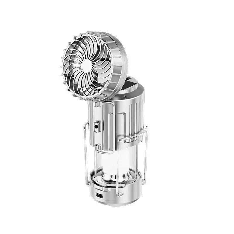 Campinglamp op Zonneenergie met Ventilator en Powerbank