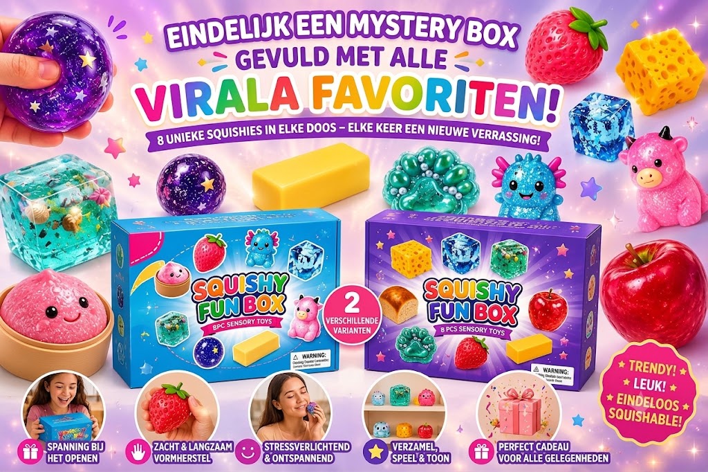 Squishy Fun Box mysterybox met 8 squishies