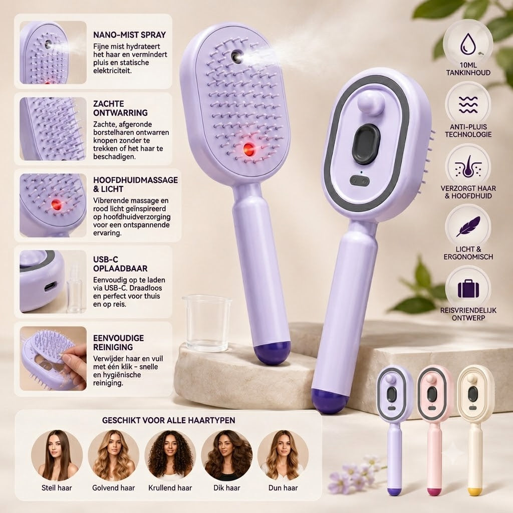SprayBrush elektrische sprayborstel met nano mist