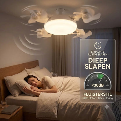 AirDrone plafondventilator met LED verlichting en afstandsbediening