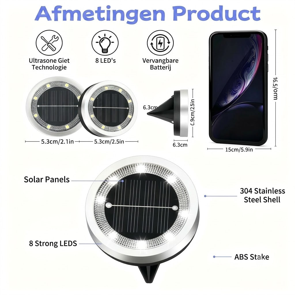 Weerbestendige Solar Grondlampen met Sterrenlichteffect