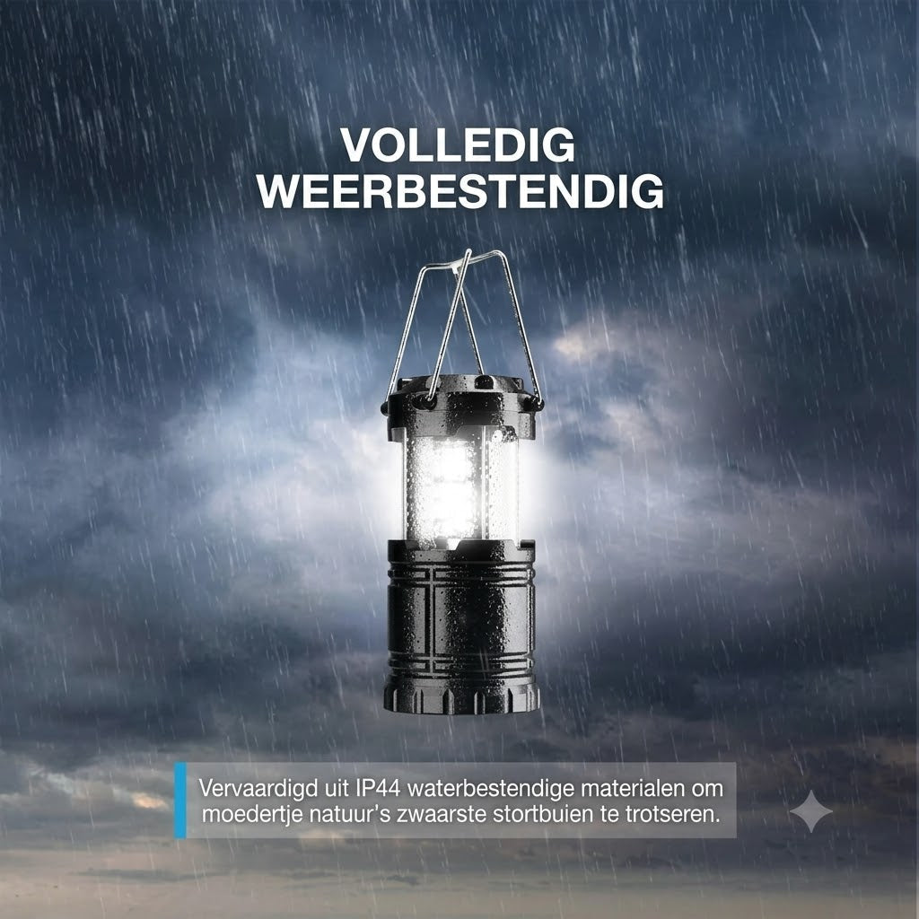 Campinglamp op Zonneenergie met Ventilator en Powerbank