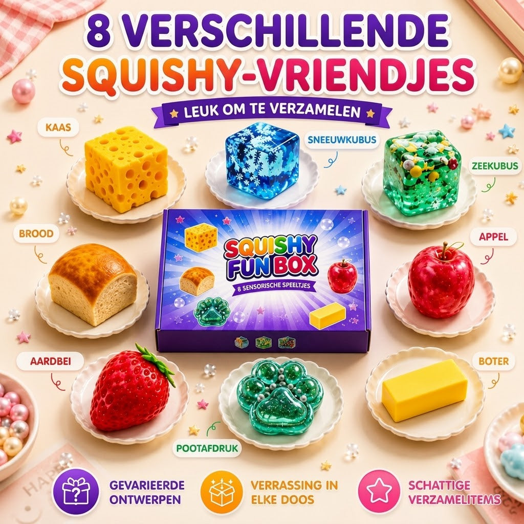 Squishy Fun Box mysterybox met 8 squishies