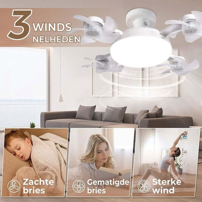 AirDrone plafondventilator met LED verlichting en afstandsbediening