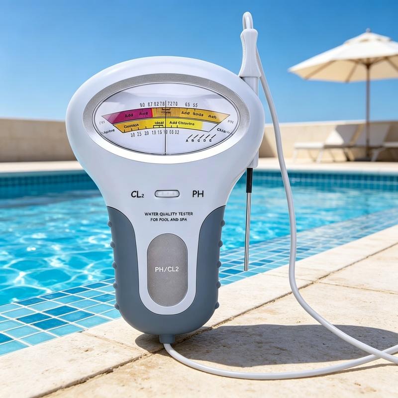 Digitale zwembadtester voor pH en chloor