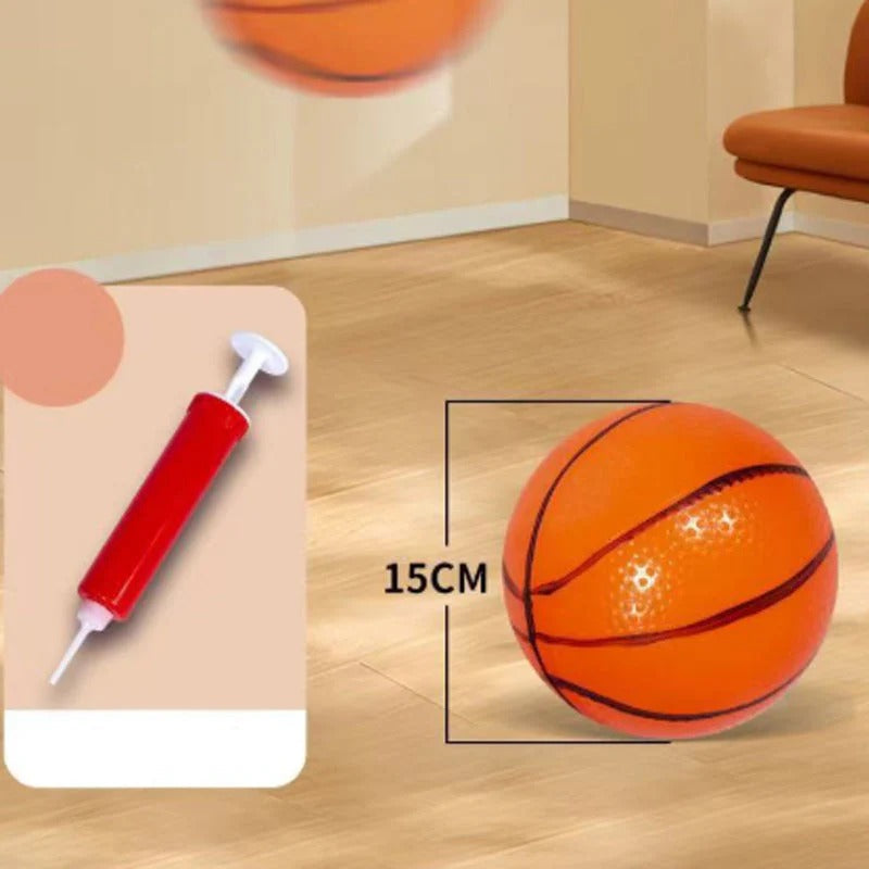 Indoor Basketbalset met Vier Ballen en Automatische Balterugvoer