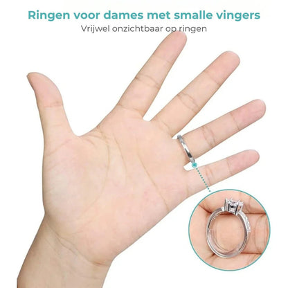 Onzichtbare Ringmaatverstellers Set van 8