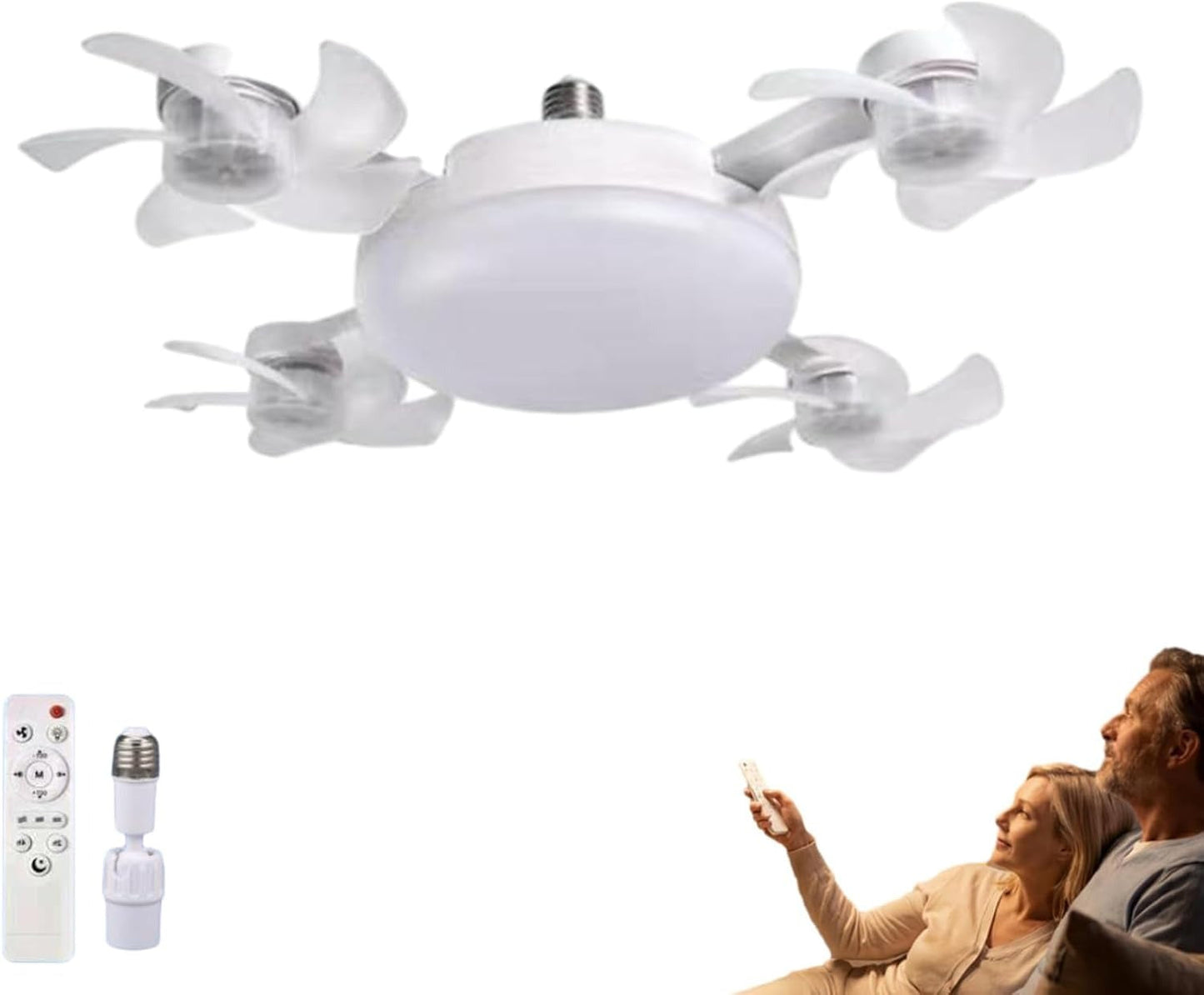 AirDrone plafondventilator met LED verlichting en afstandsbediening