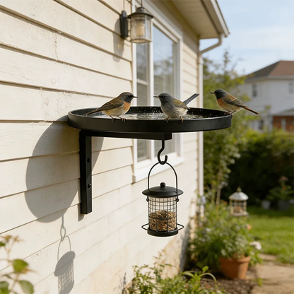 Metalen Vogelbad voor aan de Muur