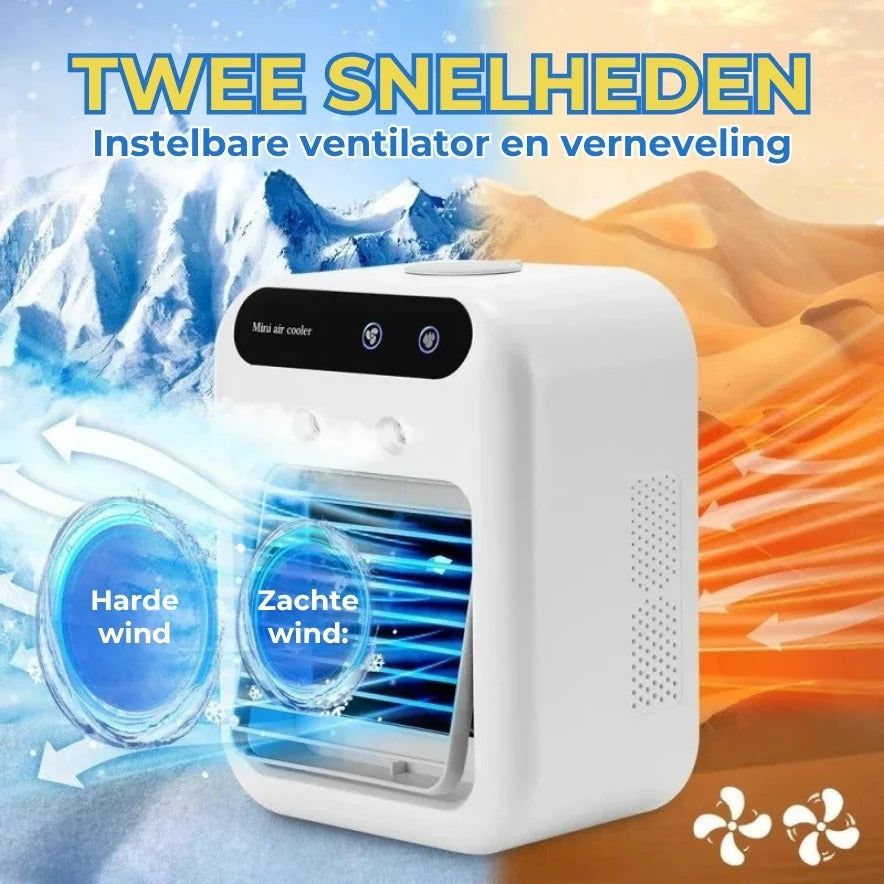 Draagbare 3 in 1 airconditioner met draadloze verkoeling en frisse lucht